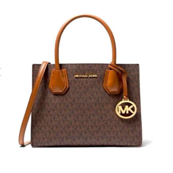 NWT Michael Kors Logo Mercer Accordion Crossbody Small - Picture 1 of 4